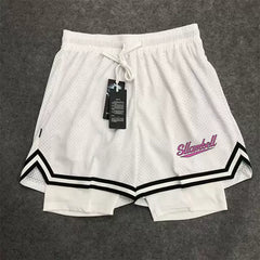 New American style trendy high street basketball letter printed men's summer vacation two shorts loose training sports pants