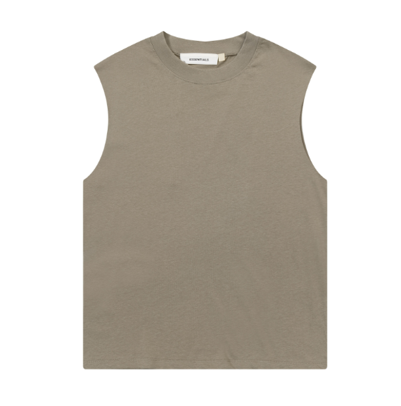FOG Double Line ESSENTIALS Three Dimensional Letter Logo Summer Trendy High Street Loose Casual Sleeveless T-shirt Tank Top (4)