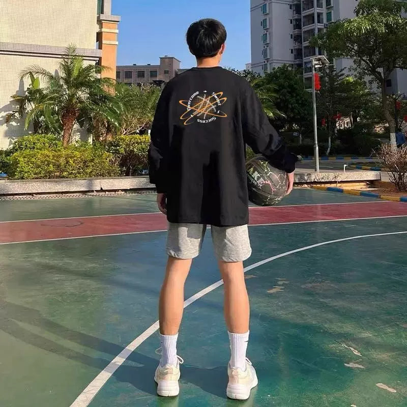 American style quick drying long sleeved men's shooting suit, long solid color sports quick drying t-shirt, high stretch sweat wicking fitness suit, warm-up jersey