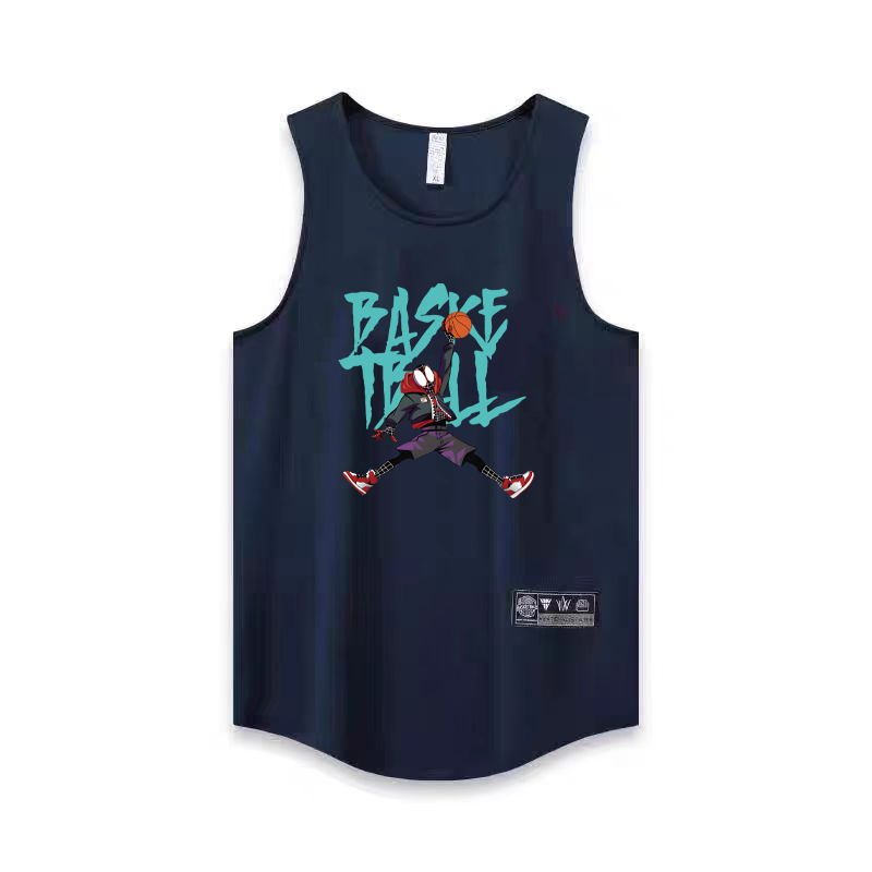 Spider Man dunk niche basketball vest training sleeveless basketball shooting suit sports loose fitness narrow shoulder jersey
