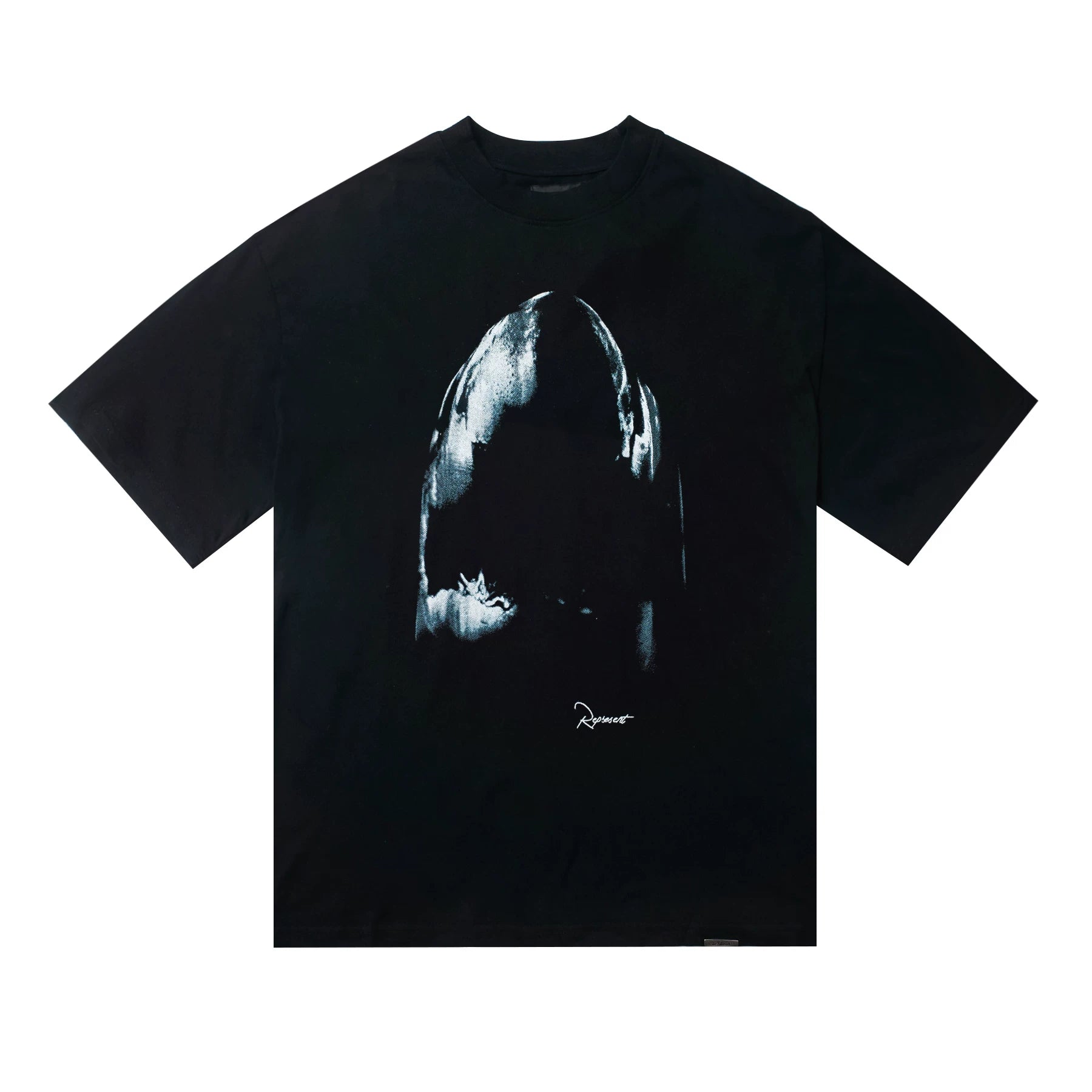 REPRESENT: A niche fashion brand, Vintage Doberman, shark distressed washed T-shirt, fog high street men's and women's short sleeved shirt