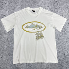 Corteiz Chain Pendant Chest Logo Print Tee - White