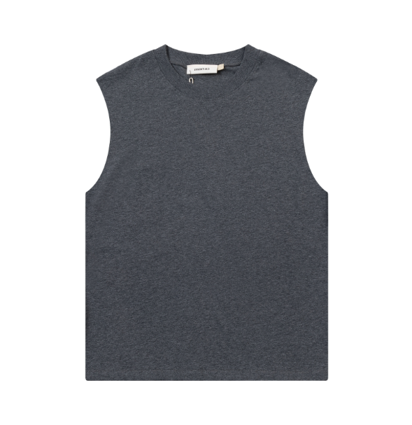 FOG Double Line ESSENTIALS Three Dimensional Letter Logo Summer Trendy High Street Loose Casual Sleeveless T-shirt Tank Top (8)