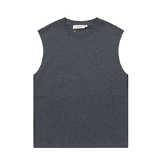 FOG Double Line ESSENTIALS Three Dimensional Letter Logo Summer Trendy High Street Loose Casual Sleeveless T-shirt Tank Top (8)