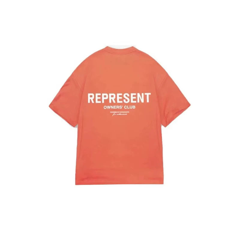 ReportENT letter short sleeved niche trendy brand Wang Jiaer's high street American loose summer couple T-shirt for men