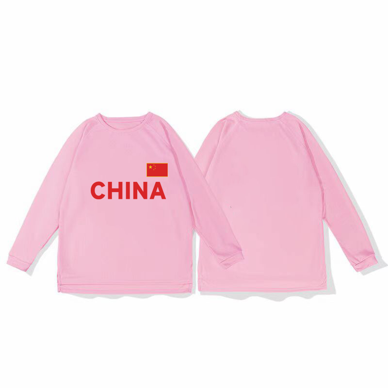 Chinese national team mesh quick drying sports shoulder long sleeved t-shirt basketball training shooting suit running breathable fitness