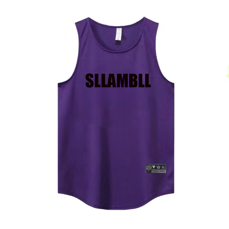 Basketball Quick drying Mesh American Training Fitness Tank Top Shooting Summer Loose Round Neck Breathable and Moisture Absorbing Running Sleeveless