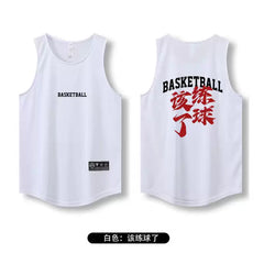 It's time to practice shooting, training clothes, basketball vests, men's quick drying T-shirts, loose sleeveless sports, fitness, running, summer