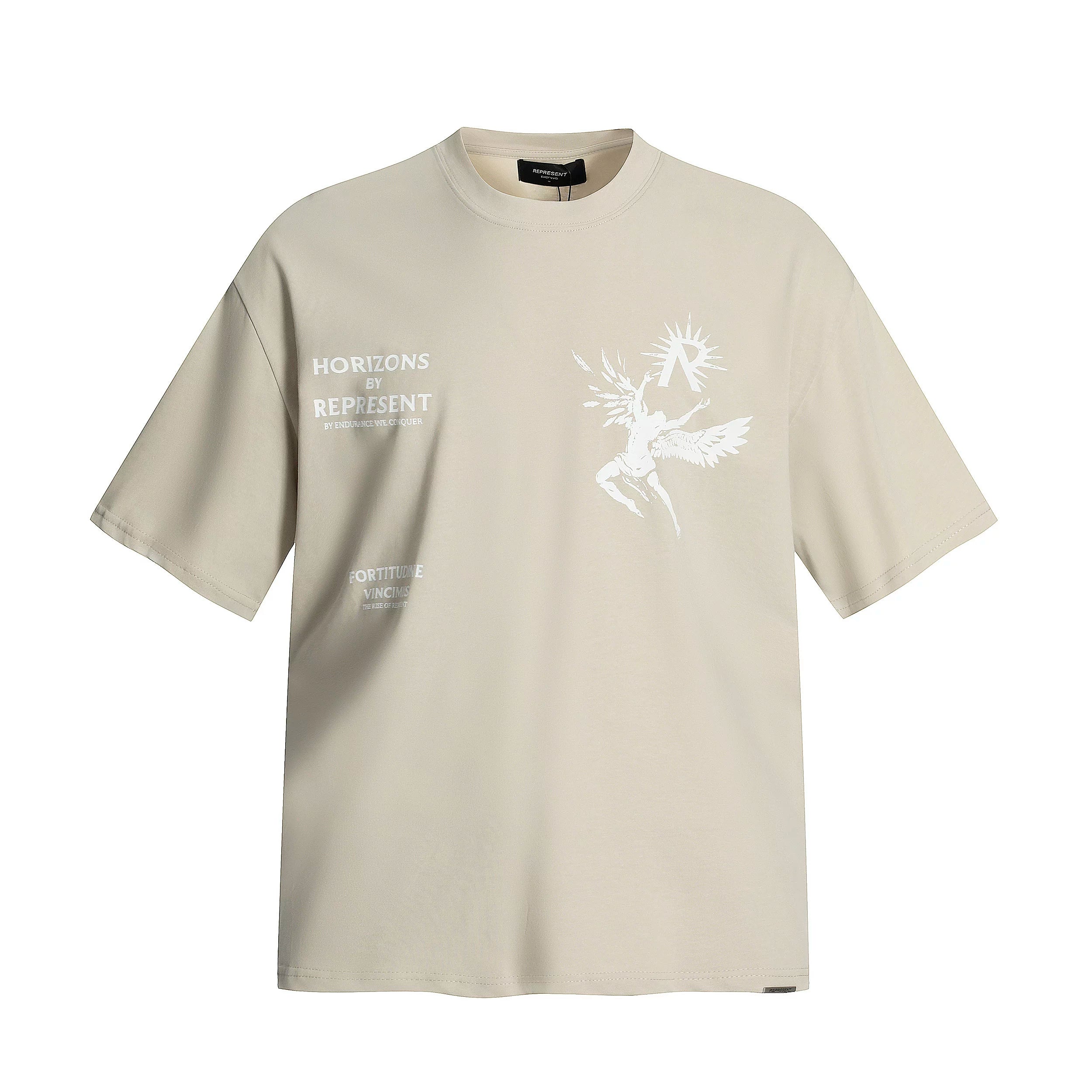 Representative angel goddess letter short sleeved American niche trendy brand high street summer pure cotton loose fitting men's and women's T-shirt