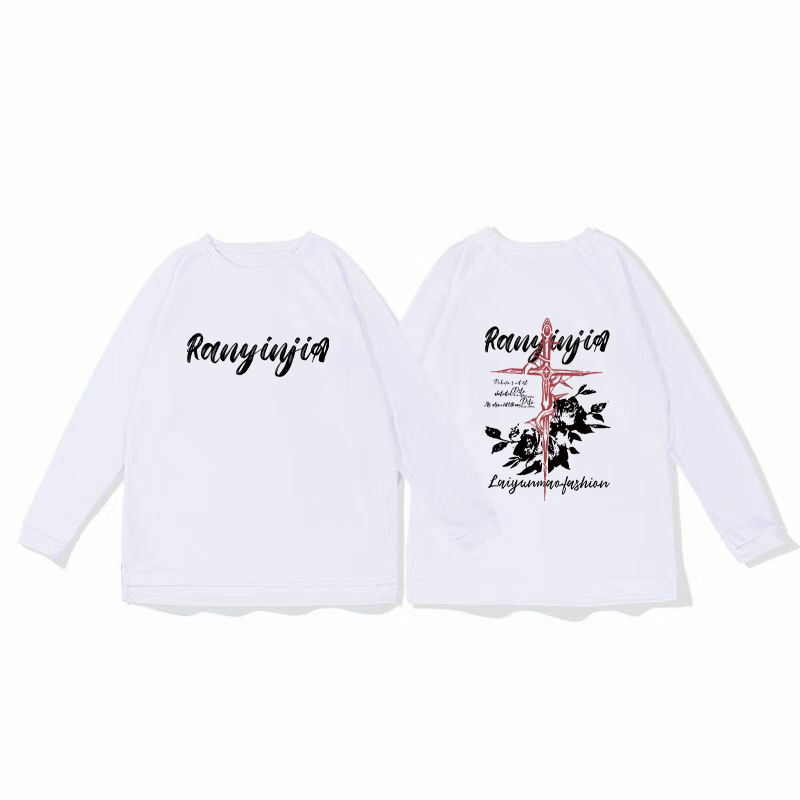 New Flower Sword Net Eye Speed Drying Sports Shoulder Long Sleeve T-shirt Men's Training American Shooting Clothes Running Breathable Autumn and Winter