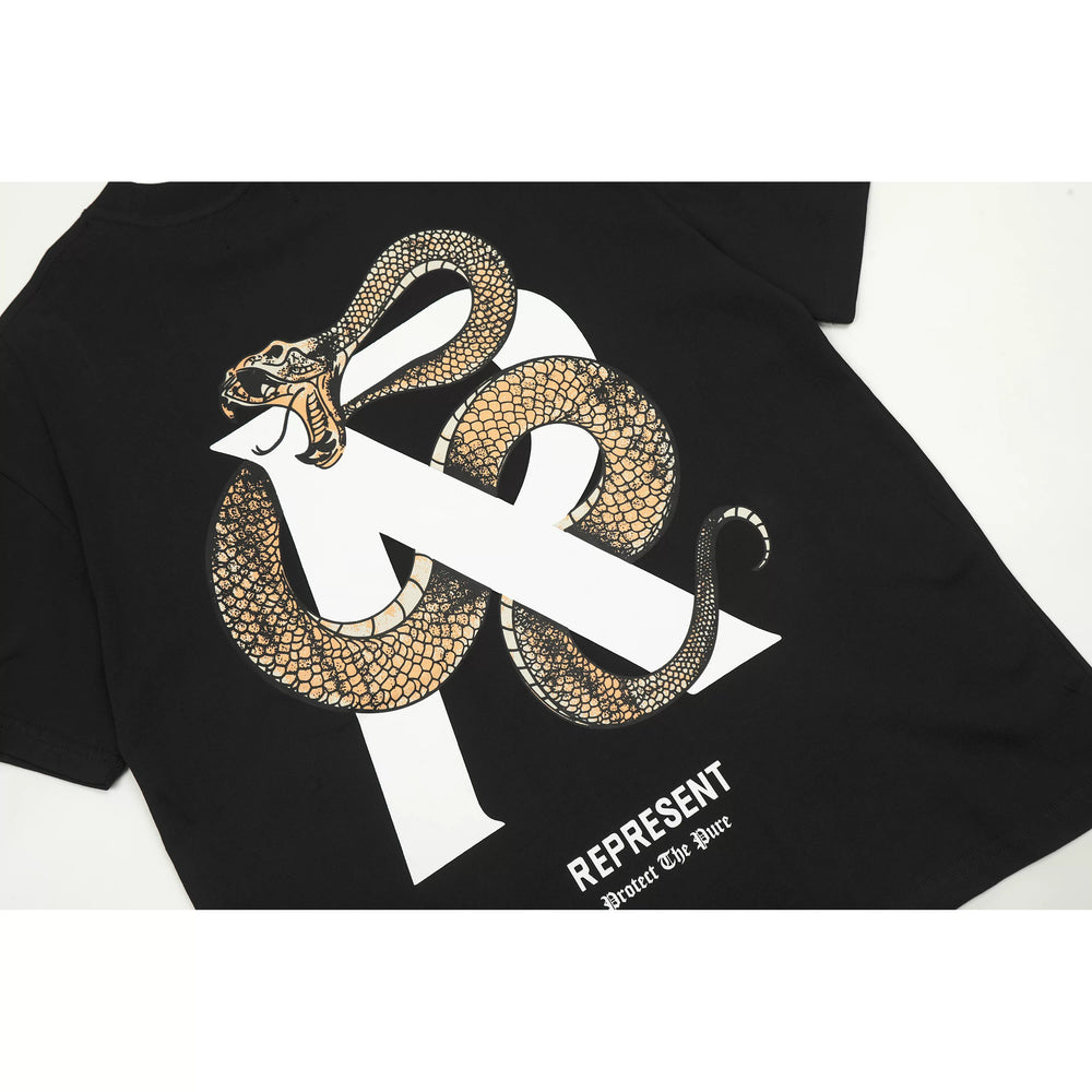 Representative Python R Letter Short Sleeve REP American Niche Trendy Brand High Street Summer Cotton Loose Men's and Women's T-shirt