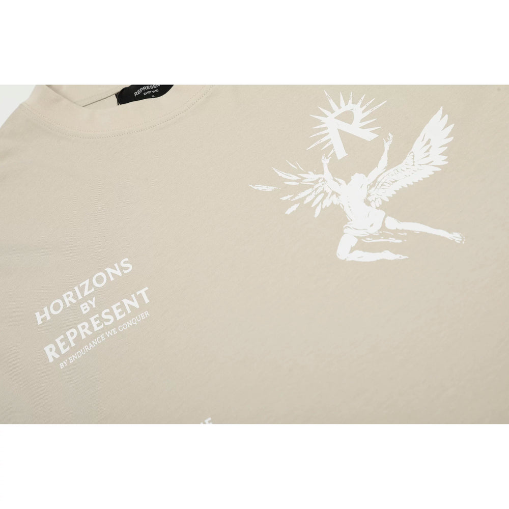 Representative angel goddess letter short sleeved American niche trendy brand high street summer pure cotton loose fitting men's and women's T-shirt