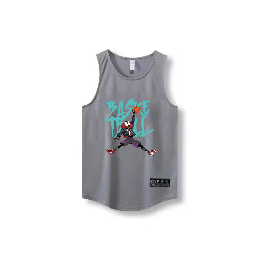 Spider Man dunk niche basketball vest training sleeveless basketball shooting suit sports loose fitness narrow shoulder jersey