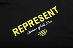 Representative logo basic letter loose casual American high street men's and women's versatile pure cotton hooded sweatshirt