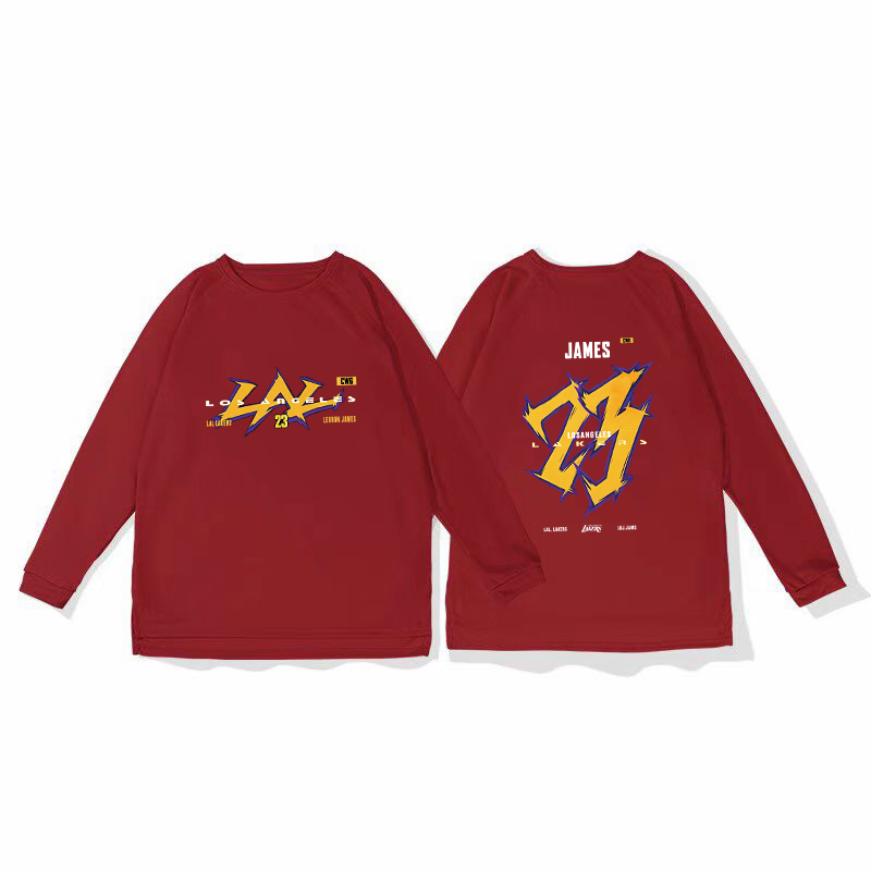 James' basketball training uniform, quick drying sports top, autumn and winter running fitness shooting suit, long sleeved loose winter