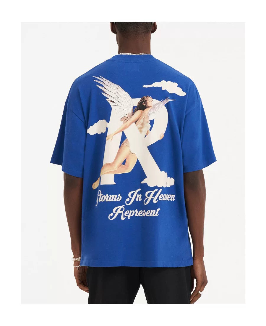 REPRESENT Goddess Angel Wings R Letter American Summer Cotton Loose High Street Couple Short sleeved T-shirt Trendy