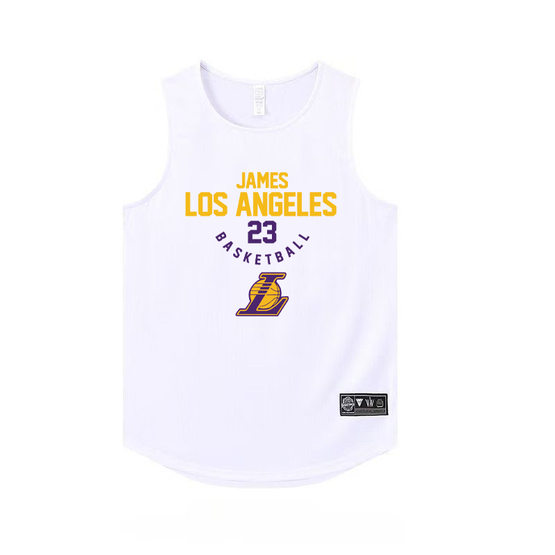 James No. 23 American basketball vest training sleeveless basketball shooting suit sports top loose narrow shoulder jersey