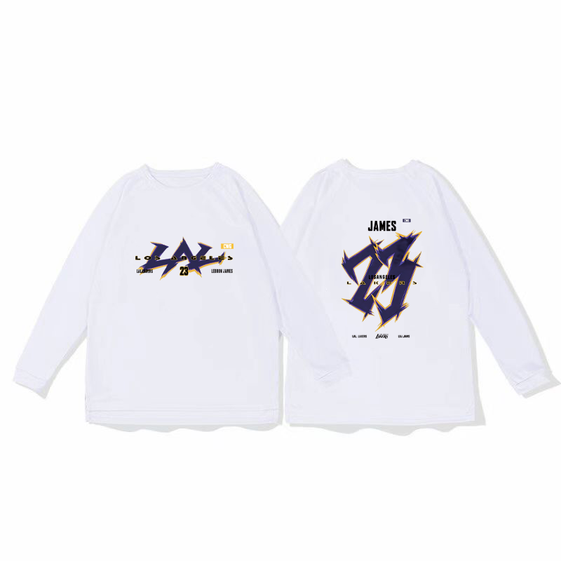 James' basketball training uniform, quick drying sports top, autumn and winter running fitness shooting suit, long sleeved loose winter