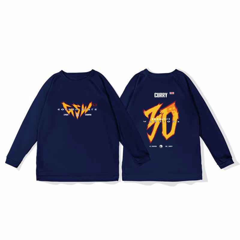 30 Curry basketball training uniform, quick drying sports top, autumn and winter running fitness hoodie, shooting suit, long sleeved loose fit