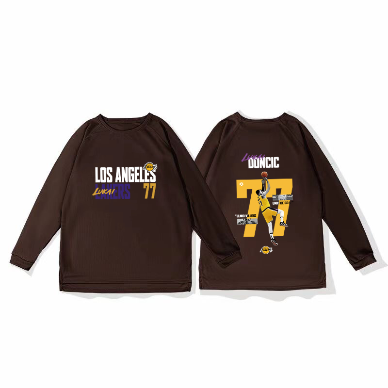 Lakers Dongqi basketball training uniform, quick drying sports top, autumn and winter running fitness shooting suit, long sleeved loose winter