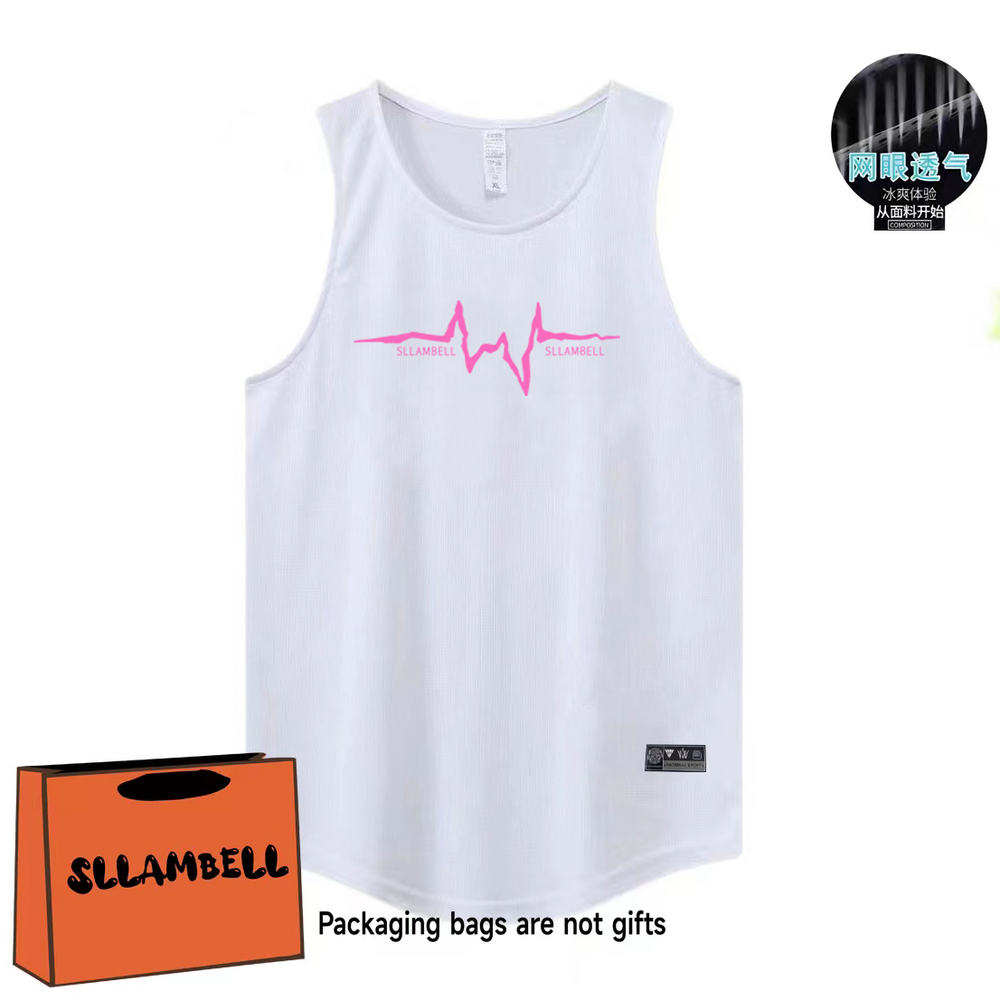 Letter print basketball quick drying mesh American training vest shooting summer loose round neck breathable and moisture absorbing sleeveless