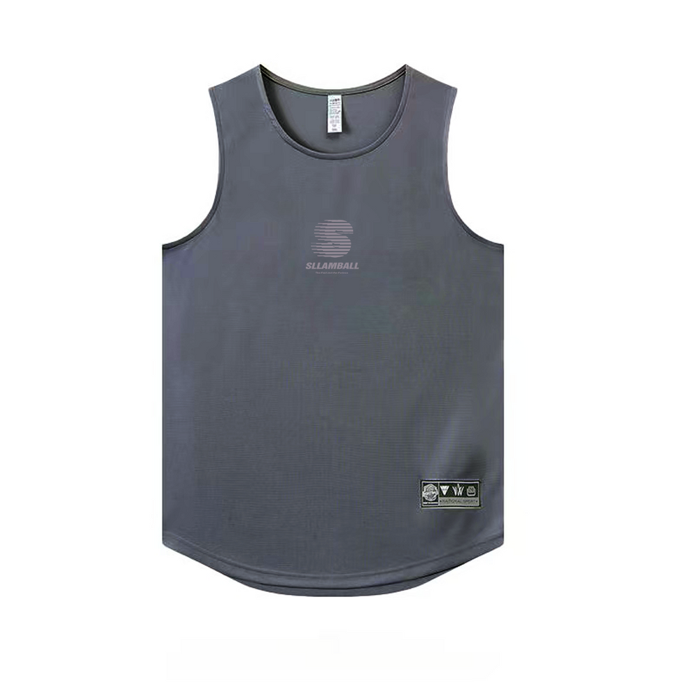2025 Summer New Training Tank Top Loose Round Neck Sweat Absorbing Basketball Quick drying Throwing Suit Sleeveless Mesh Breathable