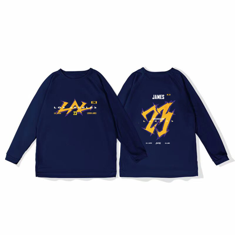 James' basketball training uniform, quick drying sports top, autumn and winter running fitness shooting suit, long sleeved loose winter