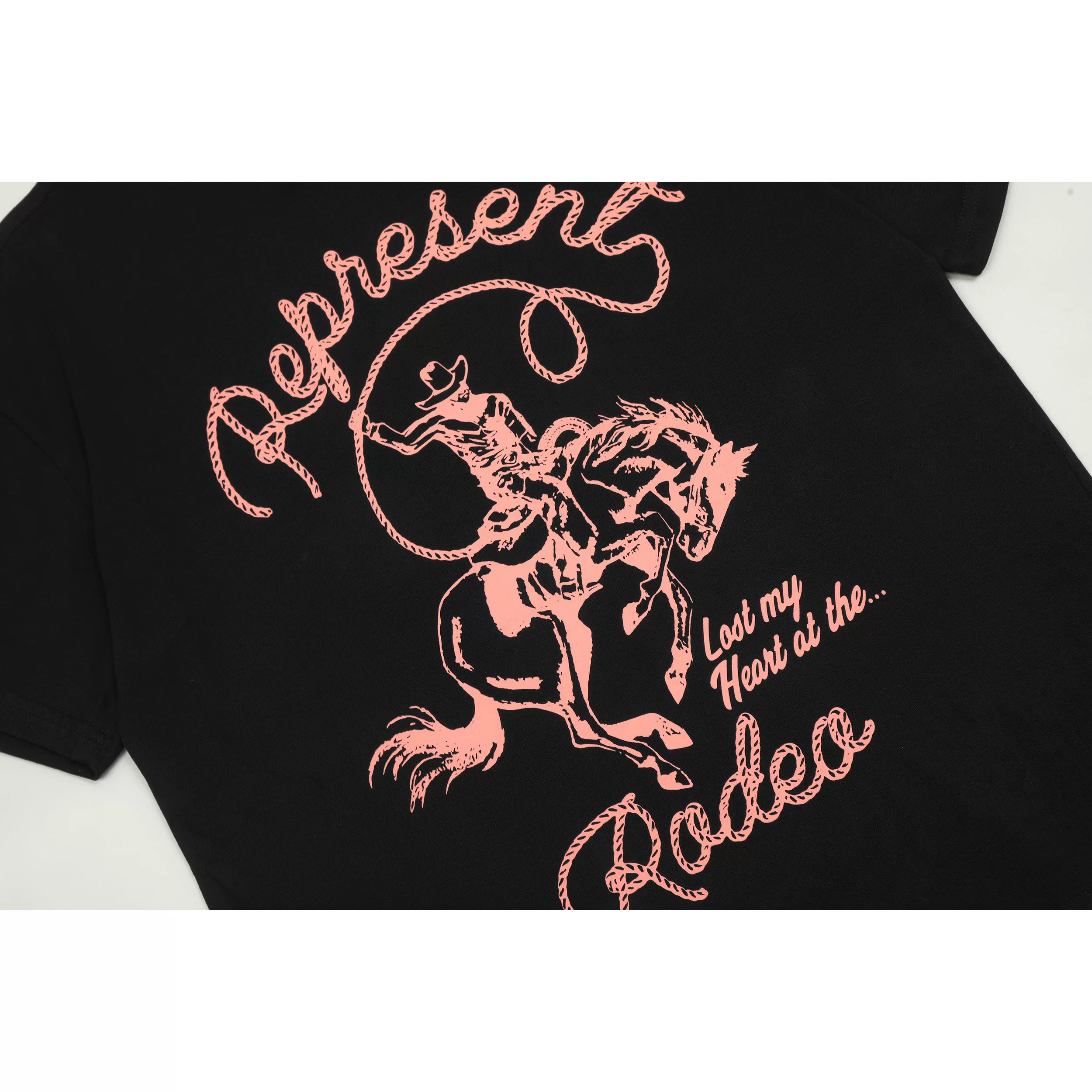 Representative Western cowboy letter short sleeved American niche fashion brand high street summer pure cotton loose fitting men's and women's T-shirt