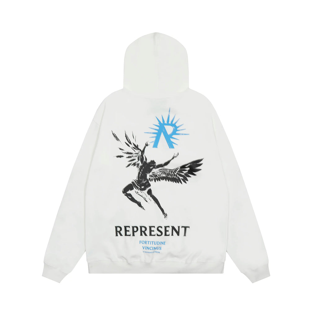 REPRESENT REP Sun Wing God Figure American Hooded Hoodie High Street Hip Hop Loose Casual Couple Style