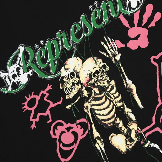 Representative Love Skull Direct Spray VTG Short Sleeve American High Street Casual Summer Cotton Loose Men's and Women's T-shirt