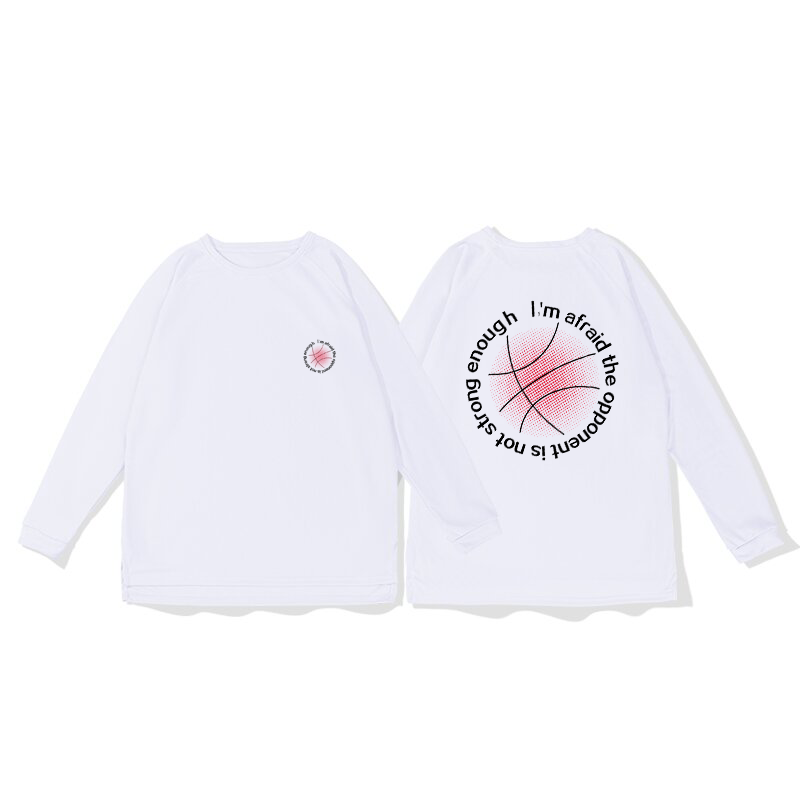 New Spring and Autumn [Sunset Basketball] Mesh Quick drying Sports Shoulder Long sleeved T-shirt for Men's Training American Shooting Suit