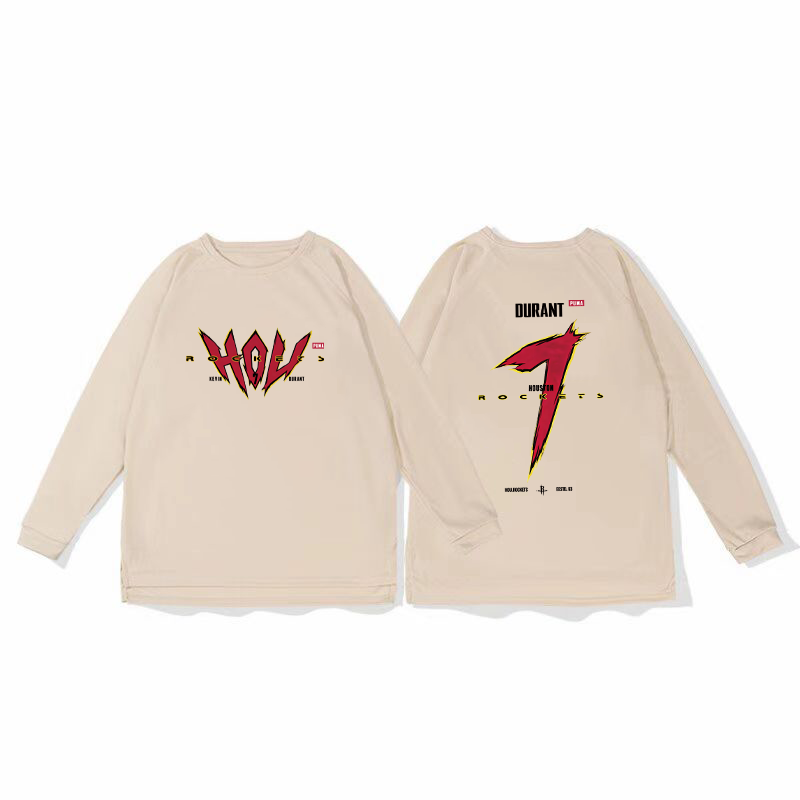 No.7 Durant basketball training suit, quick drying sports top, autumn and winter running fitness shooting suit, long sleeved loose winter
