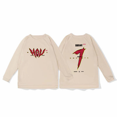 No.7 Durant basketball training suit, quick drying sports top, autumn and winter running fitness shooting suit, long sleeved loose winter