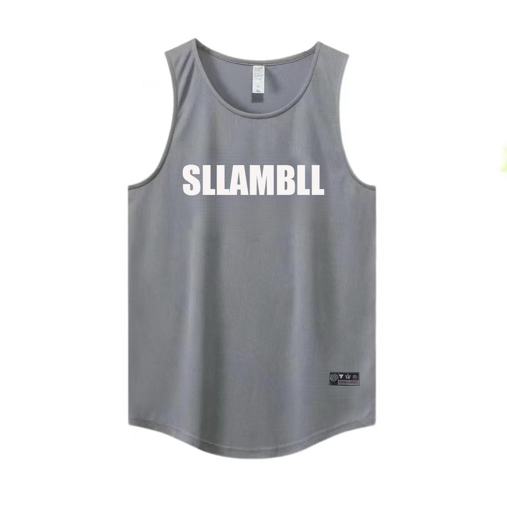 Basketball Quick drying Mesh American Training Fitness Tank Top Shooting Summer Loose Round Neck Breathable and Moisture Absorbing Running Sleeveless