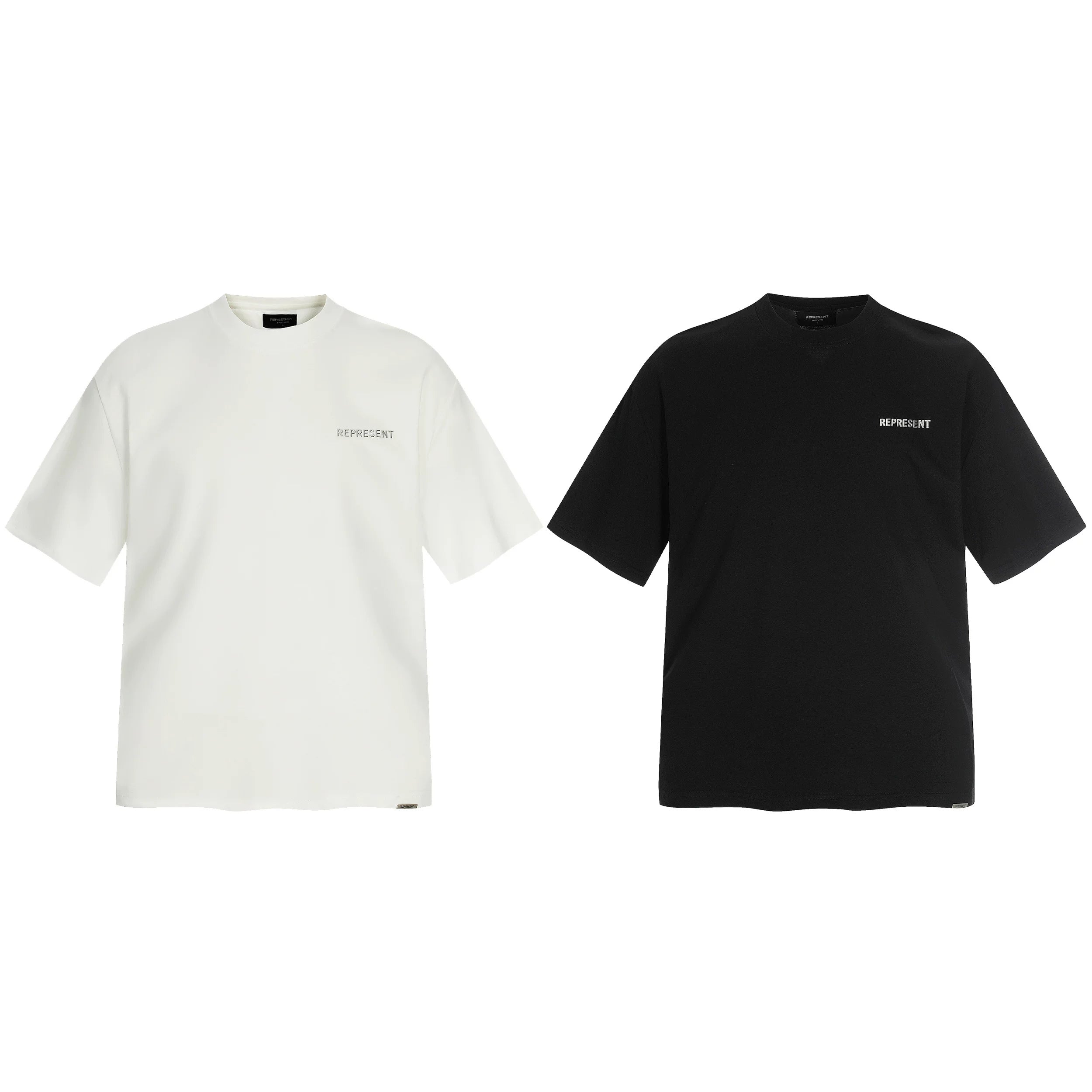 Representative three-dimensional slogan letter short sleeved American niche trendy brand high street summer pure cotton loose fitting men's and women's T-shirt