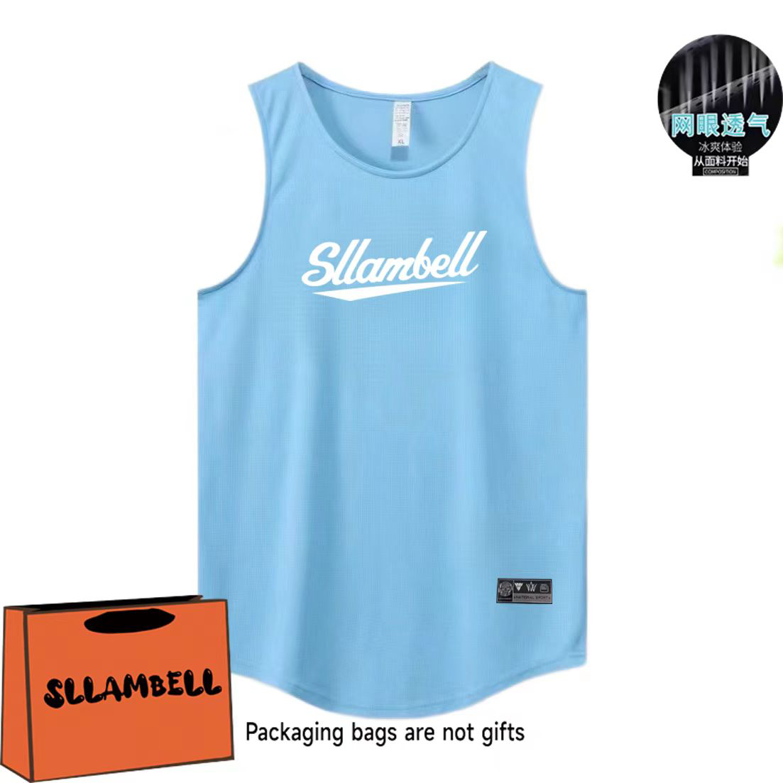 Letter print basketball quick drying mesh American training vest shooting summer loose round neck breathable and moisture absorbing sleeveless