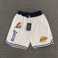 Lakers men's loose casual breathable running sports pants, American basketball training shorts, quick drying shooting pants