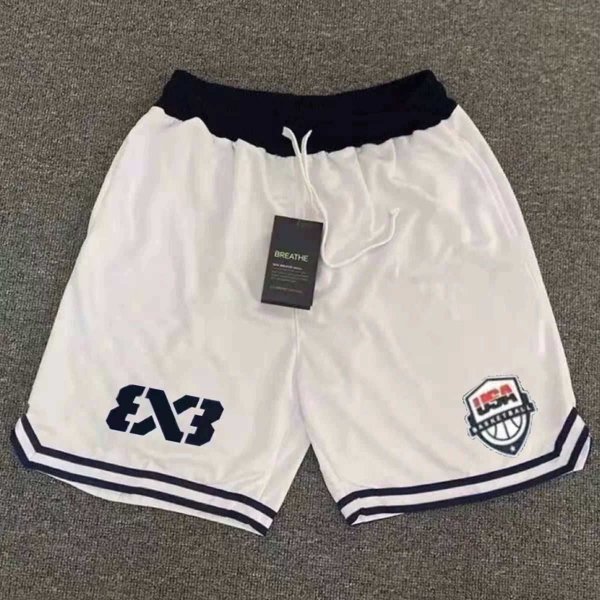 American shorts basketball 3v3 training five point shorts quick drying mesh three on three master tournament sports loose casual pants