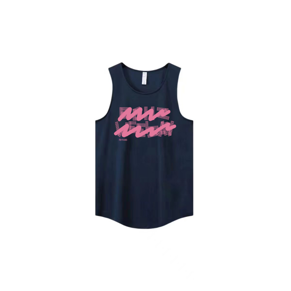 New Ins trendy brand summer ice silk cool sensation quick drying mesh breathable versatile men's and women's sleeveless camisole trendy