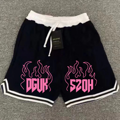 American quick drying mesh five point summer training letter striped basketball trendy brand loose sports fitness running shorts