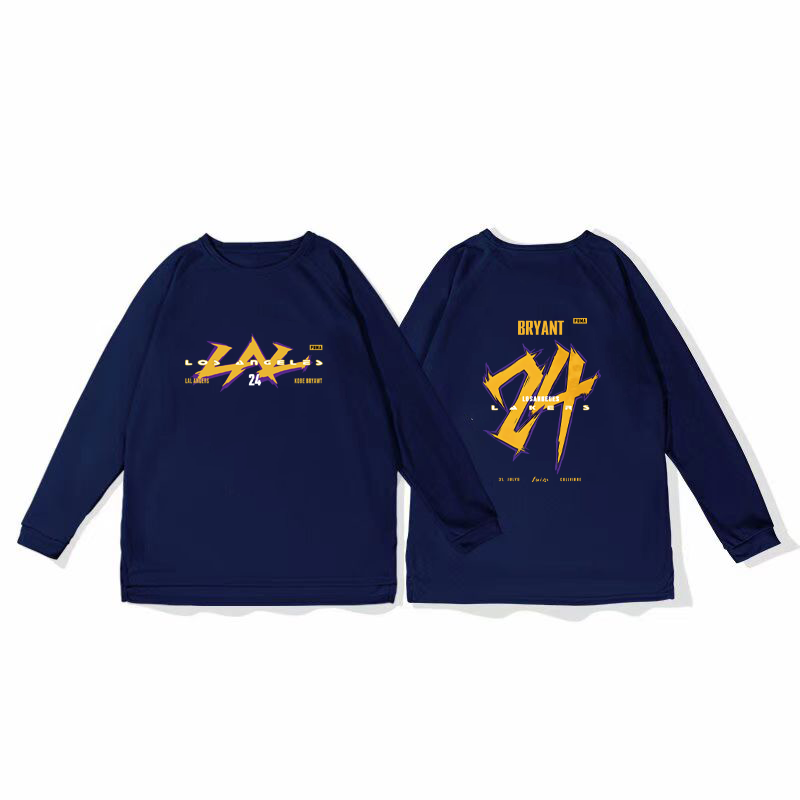 24 Kobe basketball training uniform, quick drying sports top, autumn and winter running fitness shooting suit, long sleeved loose winter