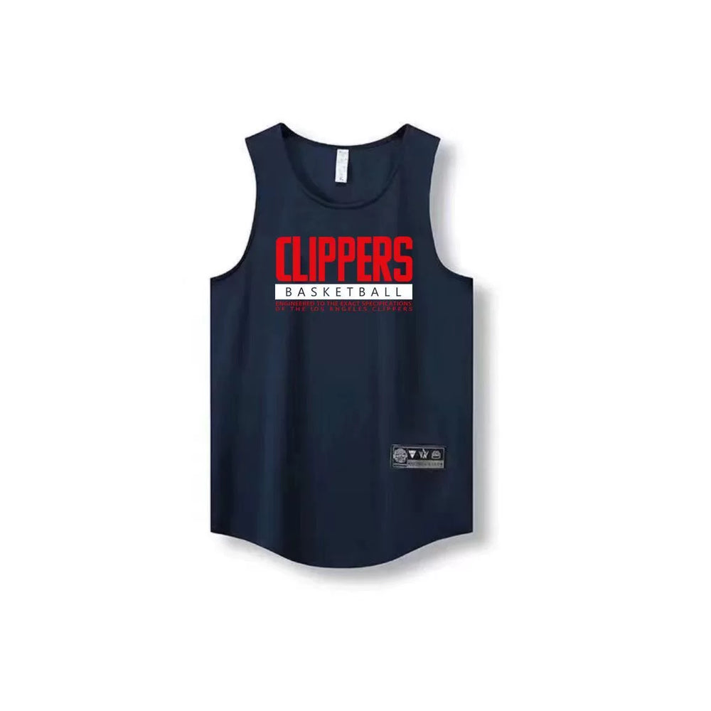 American sports vest men's summer quick drying mesh breathable round neck top training clothes fitness basketball clothes heat team uniform
