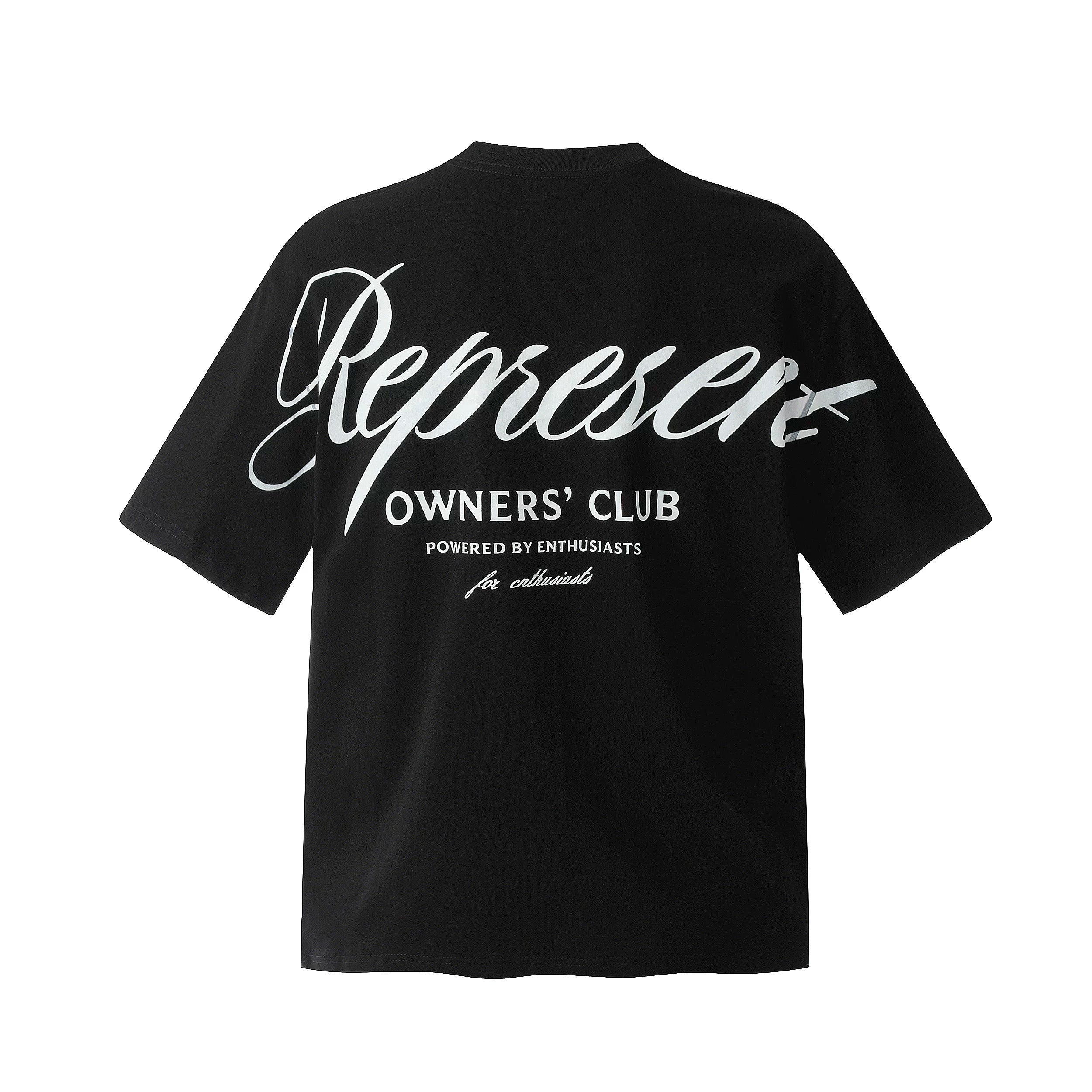 Representative back cursive letter short sleeved American niche fashion brand high street summer pure cotton loose fitting men's and women's T-shirt