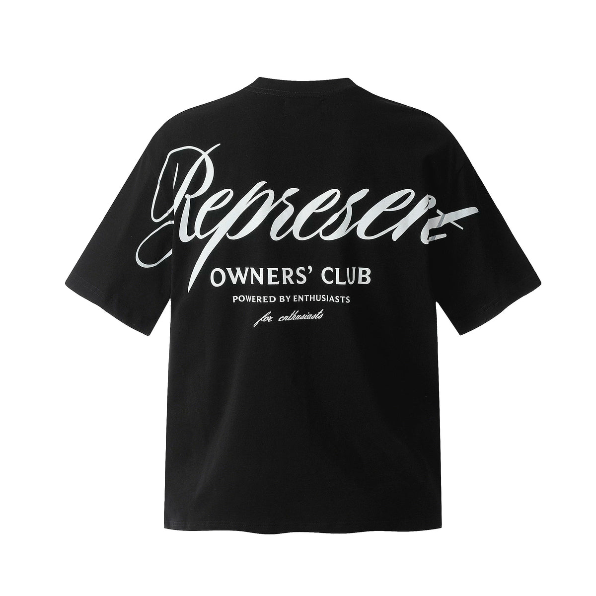 Representative back cursive letter short sleeved American niche fashion brand high street summer pure cotton loose fitting men's and women's T-shirt