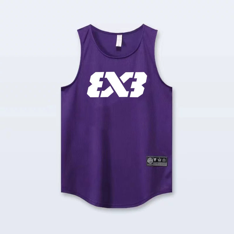 3X3 vest quick drying mesh breathable training suit FIBA basketball sports vest three on three basketball suit