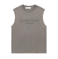 FOG Double Line ESSENTIALS Three Dimensional Letter Logo Summer Trendy High Street Loose Casual Sleeveless T-shirt Tank Top (15)
