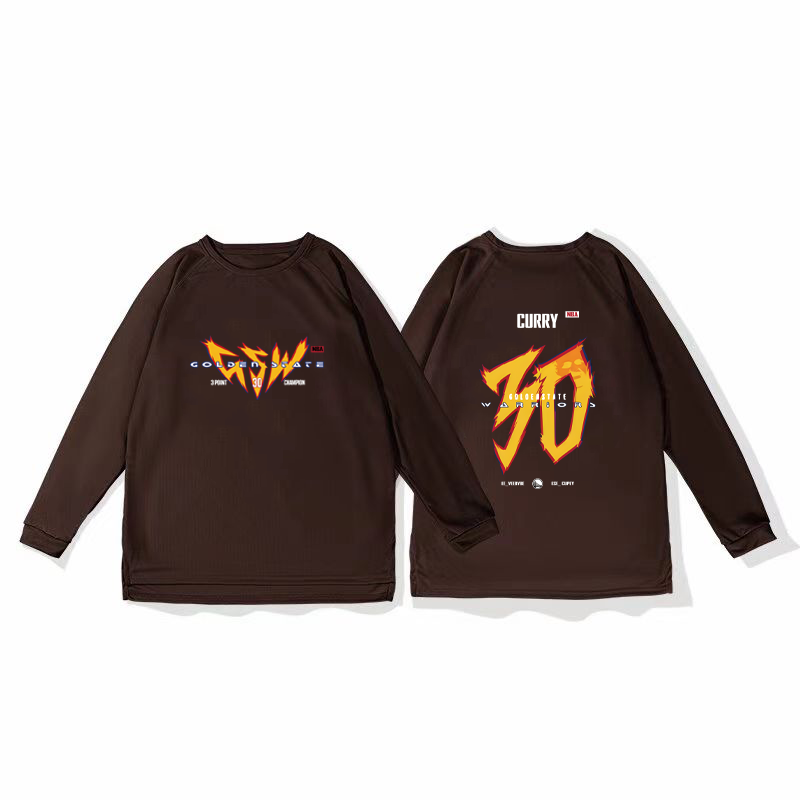 30 Curry basketball training uniform, quick drying sports top, autumn and winter running fitness hoodie, shooting suit, long sleeved loose fit