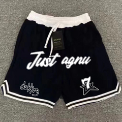 Printed American basketball shorts, quick drying mesh five quarter pants, training stripes, trendy sports, loose fit, fitness, running, summer