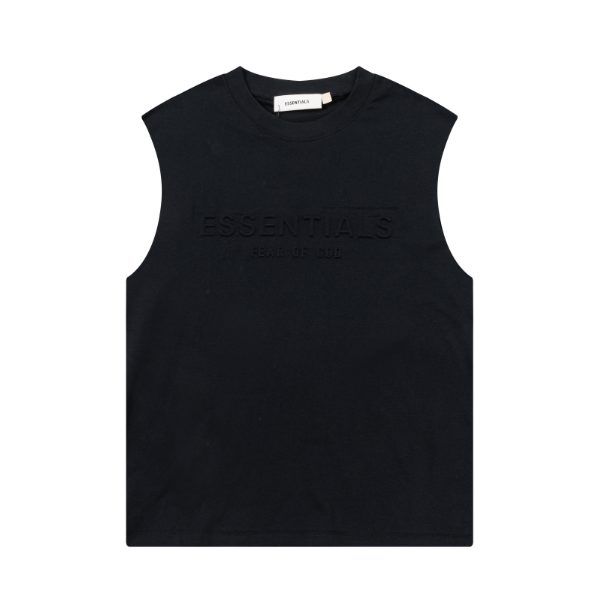 FOG Double Line ESSENTIALS Three Dimensional Letter Logo Summer Trendy High Street Loose Casual Sleeveless T-shirt Tank Top (10)