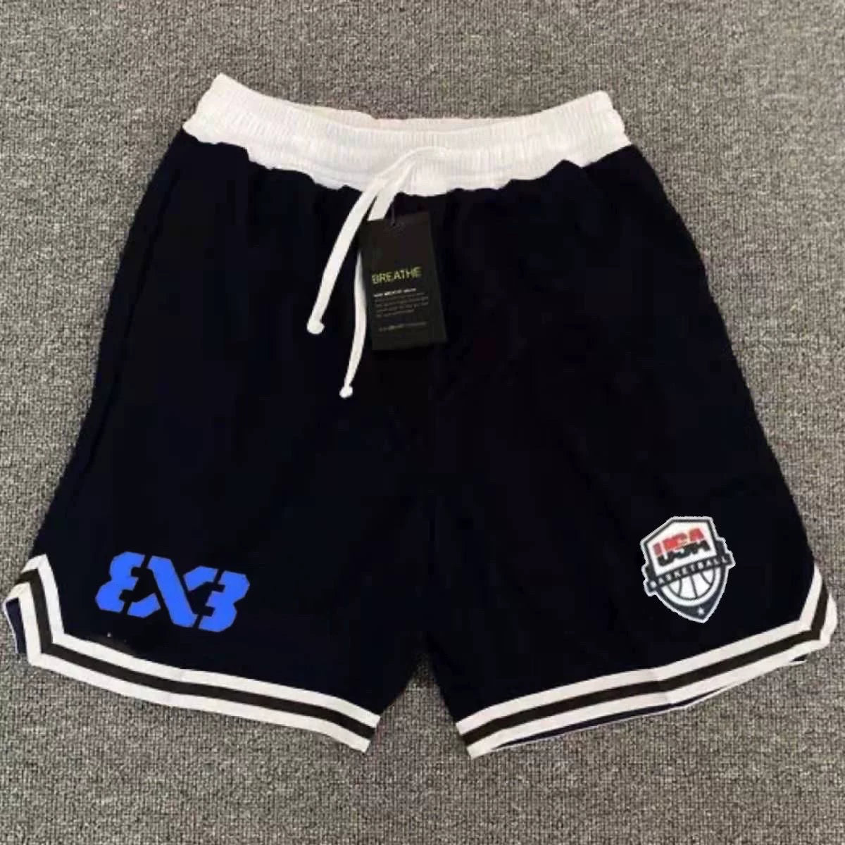 American shorts basketball 3v3 training five point shorts quick drying mesh three on three master tournament sports loose casual pants